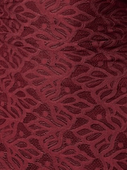 Adrianna Papell Red Papell Mock Neck Lace Dress - Image 3 of 6