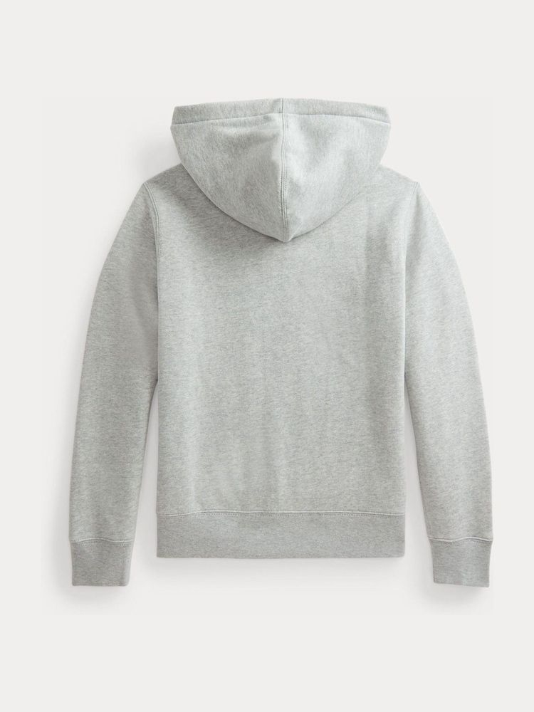 Polo Ralph Lauren Grey Logo Jersey Hoodie - Image 5 of 5 Polo Ralph Lauren Grey Logo Jersey Hoodie - Image 5 of 5
