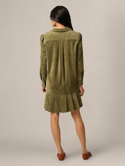Adrianna Papell Green Corduroy Shift Dress - Image 2 of 6