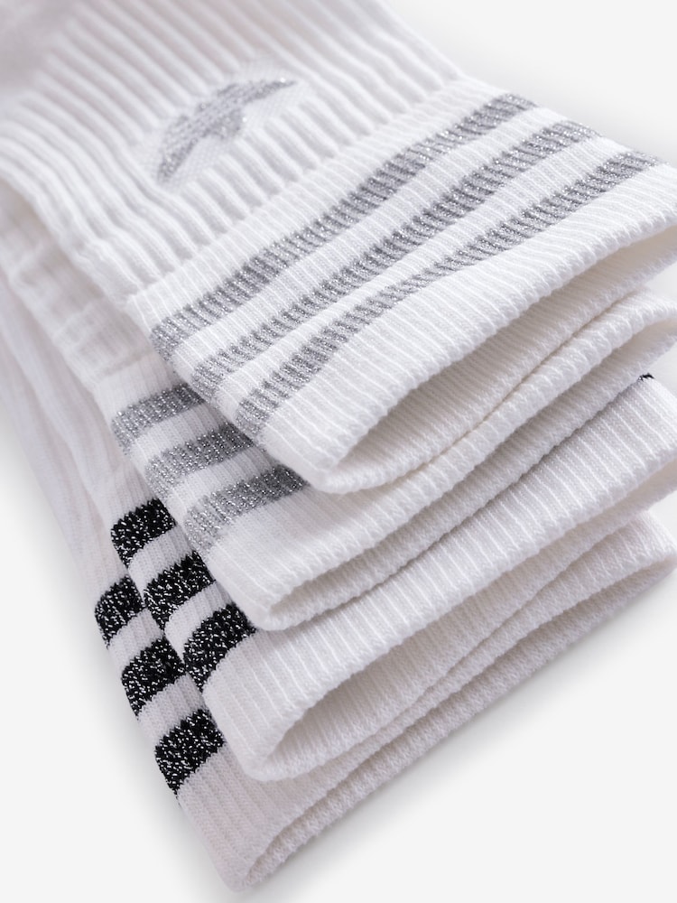 Gris/Blanc - adidas originals Chaussettes mi-hautes à paillettes 2 Lot - Image 3 of 4