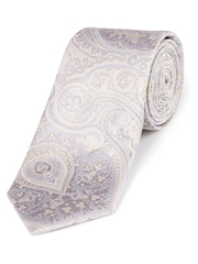 Skopes Natural Paisley Silk Tie And Pocket Square Set - Image 1 of 4