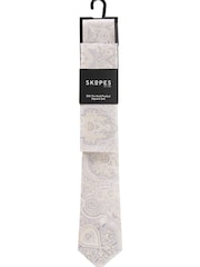Skopes Natural Paisley Silk Tie And Pocket Square Set - Image 3 of 4