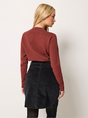M&Co Black Pocket Detail Cotton Corduroy Skirt - Image 3 of 6
