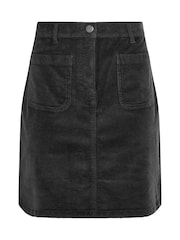 M&Co Black Pocket Detail Cotton Corduroy Skirt - Image 5 of 6
