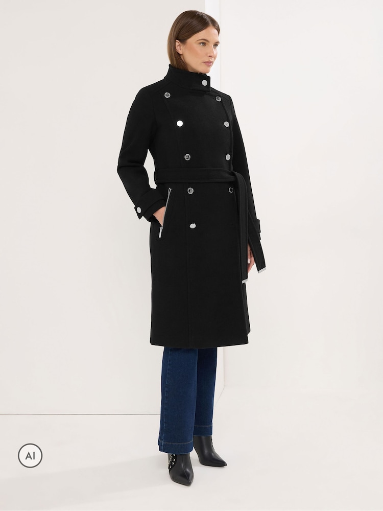 Melns - Star by Julien MacDonald militārajā mētelī - Attēls 2 no 6