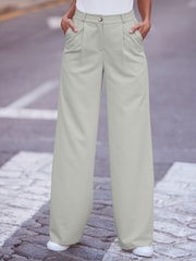 Sosandar Green Sage Green Wide Leg Trousers - Image 2 of 5
