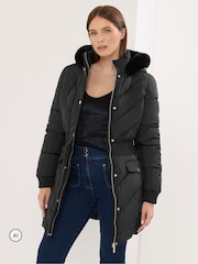 Negro - Star by Julien MacDonald Padded Coat - Imagen 1 de 6