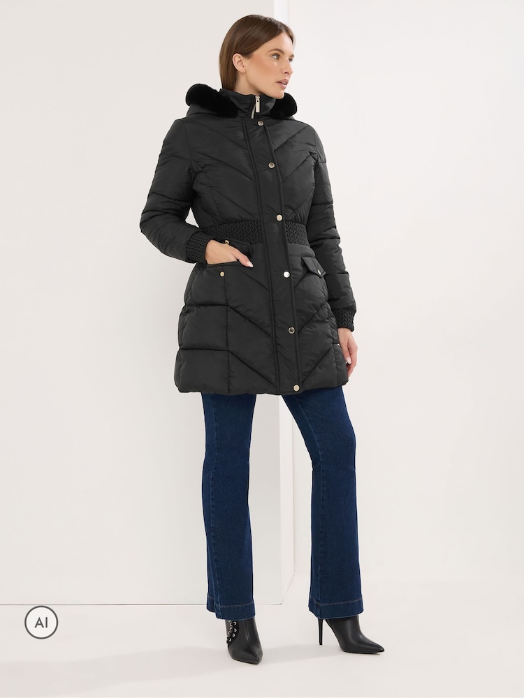 Negro - Star by Julien MacDonald Padded Coat - Imagen 2 de 6