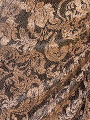 Adrianna Papell Brown Metallic Crinkle Long Dress - Image 6 of 6