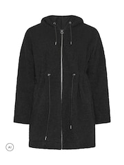 Yours Curve Black Borg Tunic Fleece - Image 6 of 7