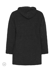 Yours Curve Black Borg Tunic Fleece - Image 7 of 7