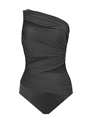 Negro - Traje de baño morado con efecto reductor del vientre y paneles de malla de Miraclesuit - Imagen 5 de 5
