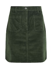 M&Co Green Pocket Detail Cotton Corduroy Skirt - Image 5 of 6