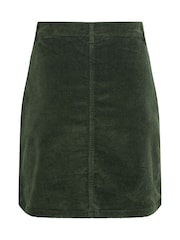 M&Co Green Pocket Detail Cotton Corduroy Skirt - Image 6 of 6