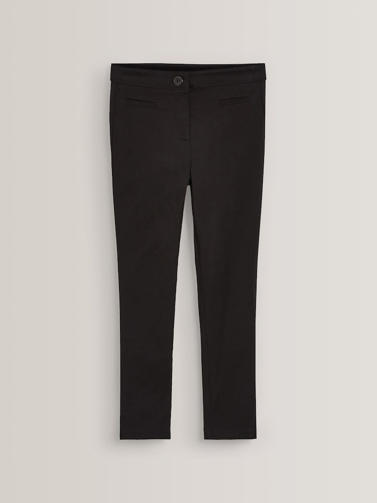 Black Skinny Stretch School Trousers 2 Pack (3-17yrs) - Image 1 of 3