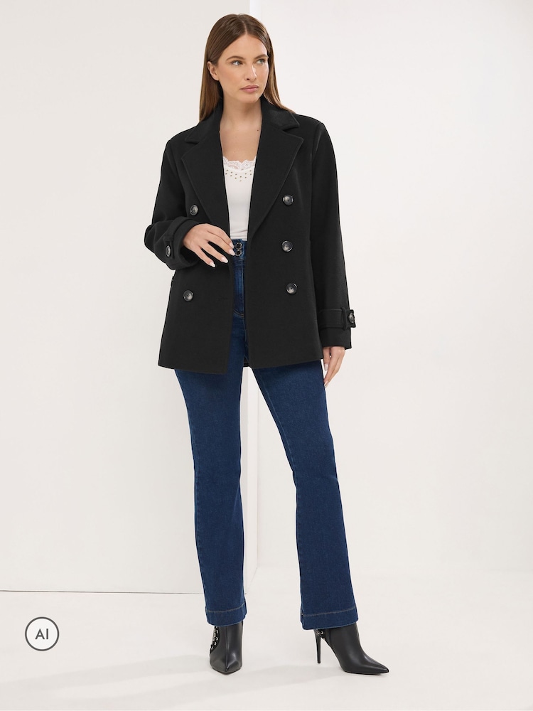 Star by Julien MacDonald Black Pea Coat - Image 2 of 6