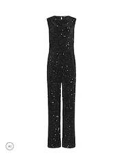 لباس قطعة واحدة مخملي بترتر برقبة كبيرة من Long Tall Sally - صورة 5 من 6