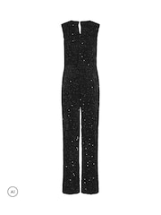 لباس قطعة واحدة مخملي بترتر برقبة كبيرة من Long Tall Sally - صورة 6 من 6