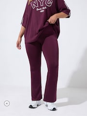Yours Curve Red Active Flared Leggings - Image 1 of 6