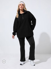 Yours Curve Black Active Flared Leggings - Image 5 of 7