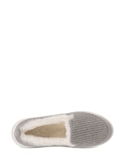 Totes Grey Isotoner Ladies Iso-Flex Waffle Full Back Slippers - Image 4 of 5