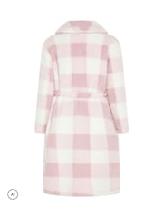 Yours Curve Checked Collared Robe - Bild 6 von 6