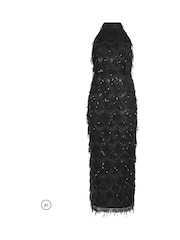 Long Tall Sally Sequin Tassel Halterneck Maxi Dress - Bild 5 von 6