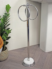 Showerdrape White Opera Freestanding Double Towel Ring - Image 1 of 4