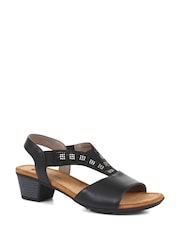 Pavers Black Pavers Natural Heeled Slingback Sandals - Image 1 of 5