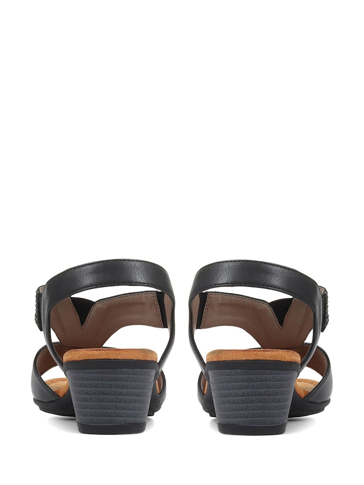 Pavers Black Pavers Natural Heeled Slingback Sandals - Image 2 of 5