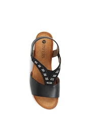 Pavers Black Pavers Natural Heeled Slingback Sandals - Image 3 of 5