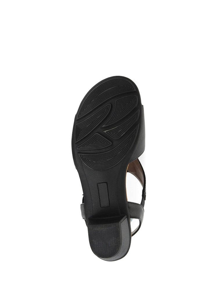 Pavers Black Pavers Natural Heeled Slingback Sandals - Image 5 of 5