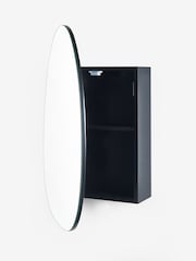 Black Black Pebble Single Wall Mirror Cabinet - Image 5 of 6