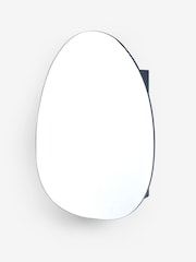 Black Black Pebble Single Wall Mirror Cabinet - Image 6 of 6