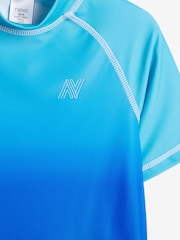 Blue Ombre Short Sleeve Sunsafe Rash Vest (1.5-16yrs) - Image 4 of 4