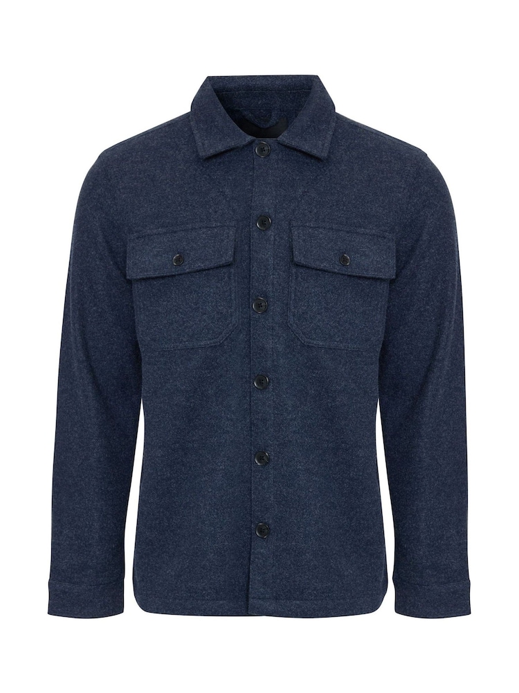 Threadbare Blue Faux Wool Button Up Shacket - Image 10 of 10