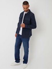 Threadbare Blue Faux Wool Button Up Shacket - Image 3 of 10