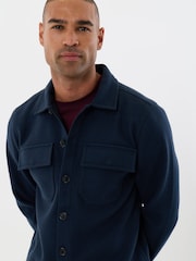 Threadbare Blue Faux Wool Button Up Shacket - Image 6 of 10
