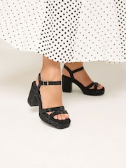 Қара - Yours Curve Diamante Heel Sandals - 5суретінің 1 суреті