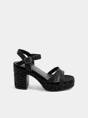 Қара - Yours Curve Diamante Heel Sandals - 5суретінің 3 суреті