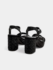 Қара - Yours Curve Diamante Heel Sandals - 5суретінің 4 суреті
