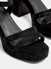 Қара - Yours Curve Diamante Heel Sandals - 5суретінің 5 суреті