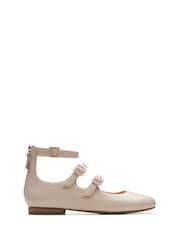 Clarks Natural Leather Fawna Strap Shoes - Image 1 of 7