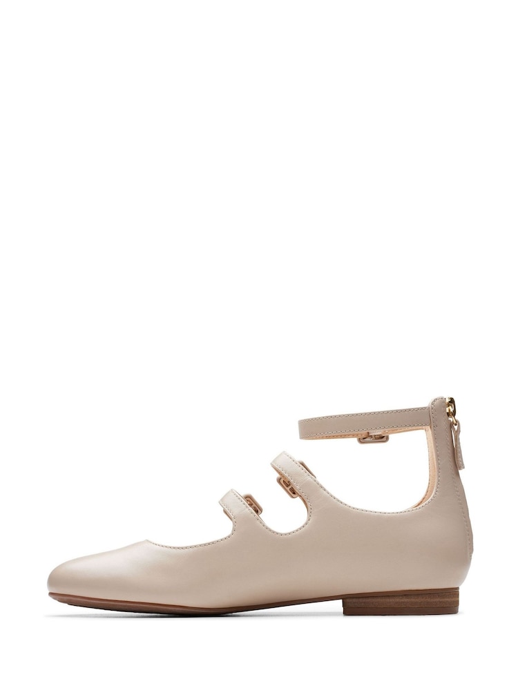 Clarks Natural Leather Fawna Strap Shoes - Image 2 of 7