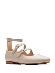 Clarks Natural Leather Fawna Strap Shoes - Image 3 of 7