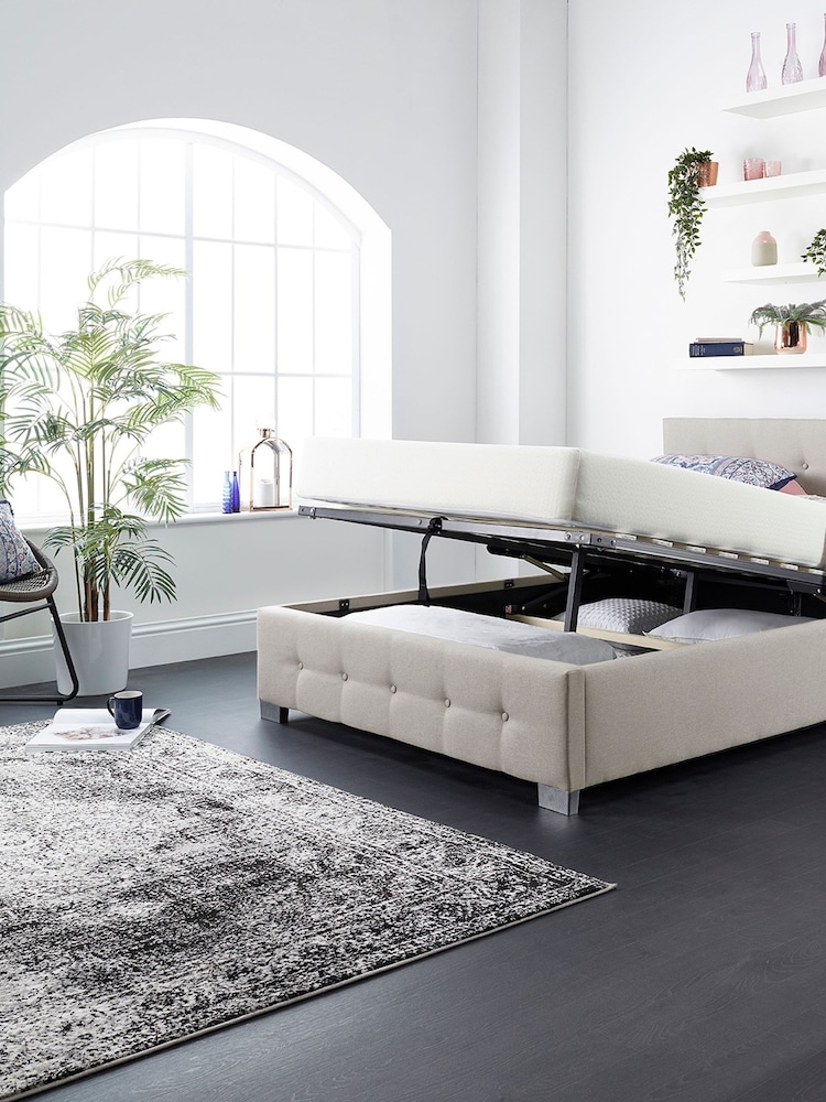 Aspire Furniture Beige End Lift Ottoman Storage Bed - Image 1 of 5