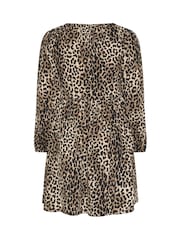 Robe Yours Curve imprimé léopard à col noué - Image 6 de 6