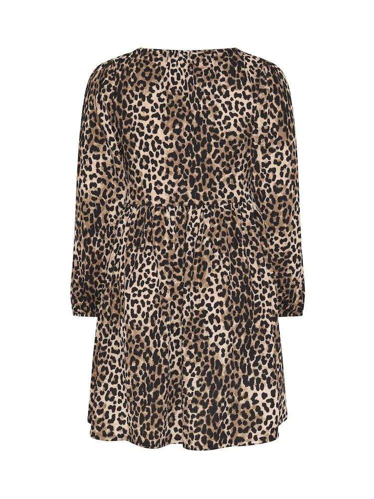 Robe Yours Curve imprimé léopard à col noué - Image 6 de 6