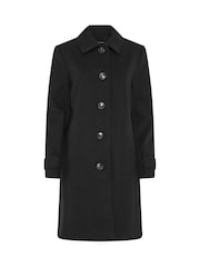 M&Co Black Collared Button Through Coat - Image 5 of 6