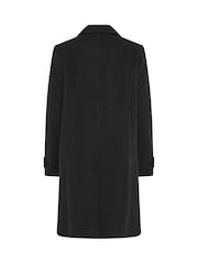 M&Co Black Collared Button Through Coat - Image 6 of 6